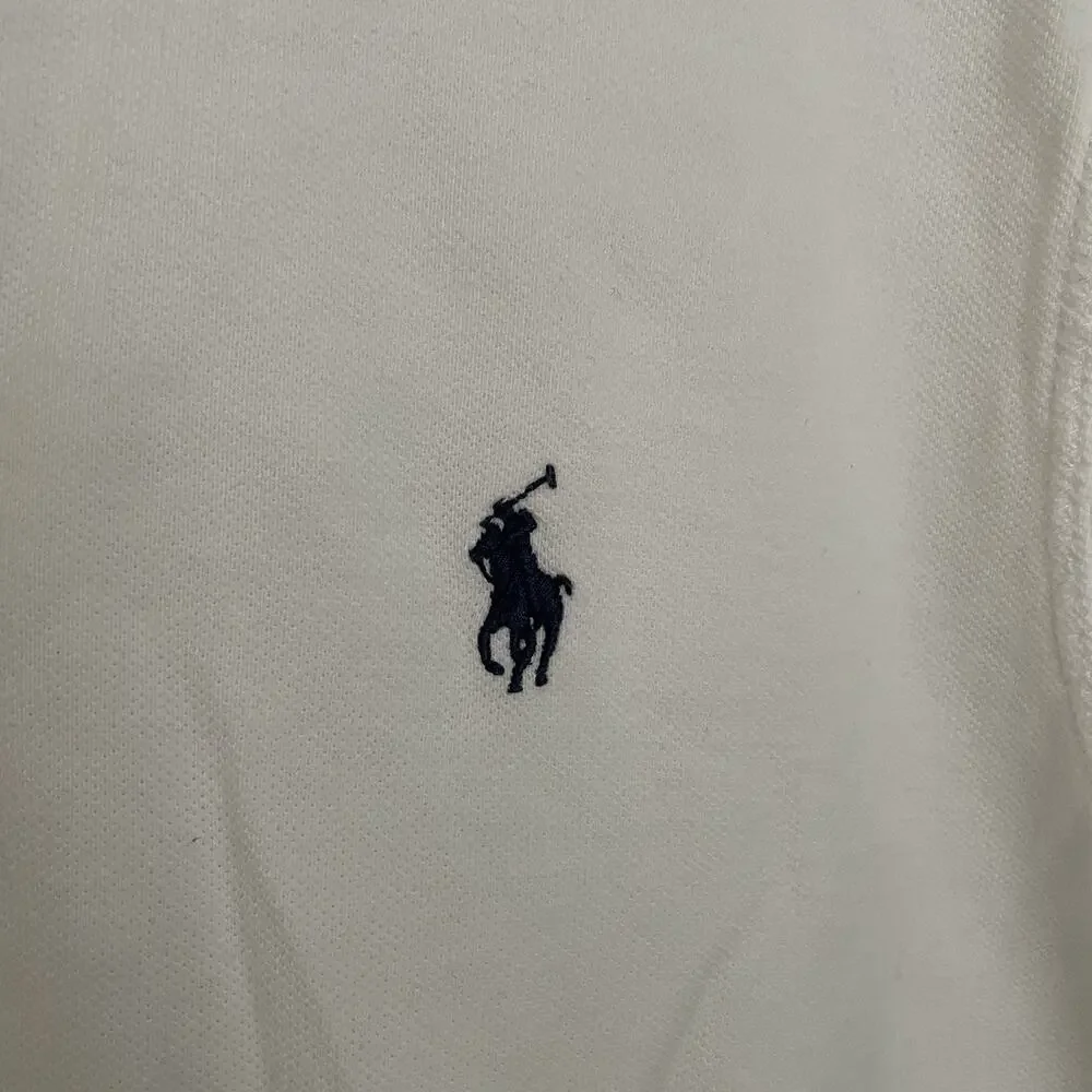 Polo Ralph Lauren Shirt Mens Large White Polo Yacht Club 1st Class Embroidered*